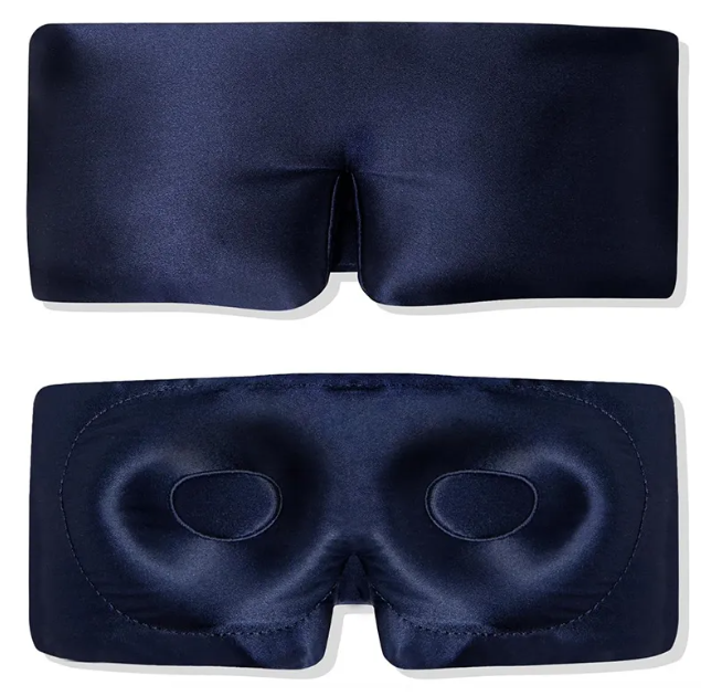 Large Velcro Silk Sleep Eye Mask – Light Blocking, Pressure-Free (Multiple Colors)