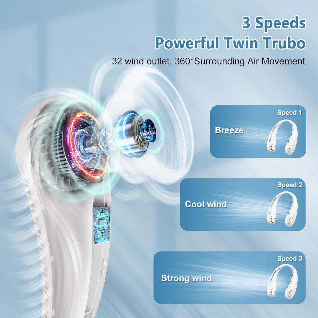 SOMNIA | Sleep Breeze 3.0 - Bladeless Neck Fan - SOMNIA