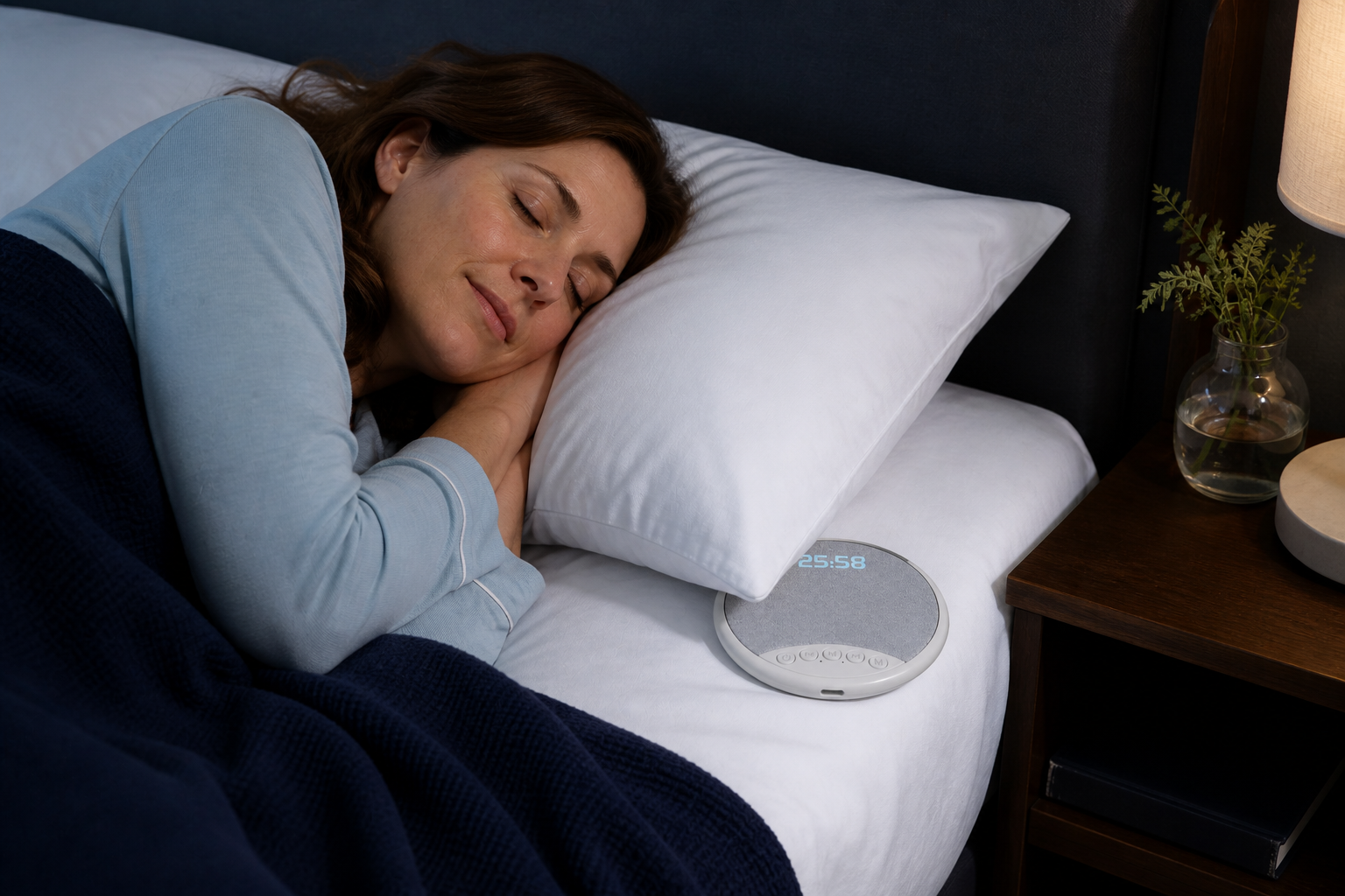 SOMNIA SoundPillow Grey solo sleeper lifestyle placeholder